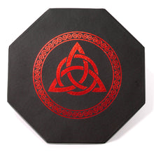 Load image into Gallery viewer, DND Dice Tray Red Celtic Knot & World Tree Design