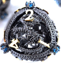 Load image into Gallery viewer, Metal DND Dice Set - Unique Jeweled Dragon Hoard Orb Design