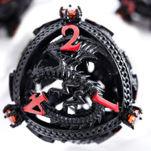 Load image into Gallery viewer, Metal DND Dice Set - Unique Jeweled Dragon Hoard Orb Design