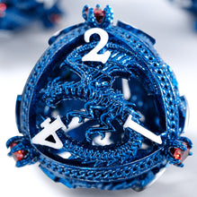 Load image into Gallery viewer, Metal DND Dice Set - Unique Jeweled Dragon Hoard Orb Design
