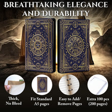 Load image into Gallery viewer, StoryForge Magic Refillable Notebook Journal Binder for DND: Worn Ancient Magic Design