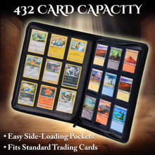 Load image into Gallery viewer, Star Mage Trading Card Binder - 9 Pocket Ringless TCG Binder - Premium Faux-Leather - 432 Side-Loading Pockets - Perfect Storage Holder for MTG, and Many TCG & Trading Card Collections