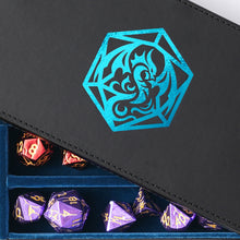 Load image into Gallery viewer, Dice Sanctum Dice Box - Premium Case & Dice Tray for DND - Phone/Mini-Tablet/Pen Slot, Magnetic Lid and Storage for Dice, Mini's and More