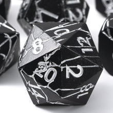 Load image into Gallery viewer, Polyhedral Metal Dice Set for DND - Crack Design (All Variations)