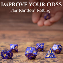 Load image into Gallery viewer, DND Metal Dice - Cracked Purple Sky Lightning