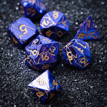 Load image into Gallery viewer, DND Metal Dice - Cracked Purple Sky Lightning