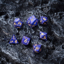 Load image into Gallery viewer, DND Metal Dice - Cracked Purple Sky Lightning