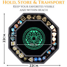Load image into Gallery viewer, DND Dice Tray 3 Interlocked Triangles (Valknut) and Dragon Design (ALL VARIATIONS)