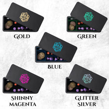 Load image into Gallery viewer, Dice Sanctum Dice Box - Premium Case & Dice Tray for DND - Phone/Mini-Tablet/Pen Slot, Magnetic Lid and Storage for Dice, Mini's and More