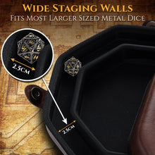 Load image into Gallery viewer, DND Dice Tray Celtic Knot for Dungeons and Dragons - Perfect Dice Rolling Tray & Dice Case for RPG Games to Protect Dice