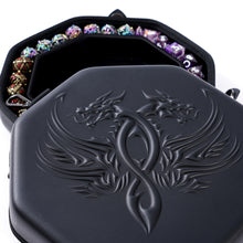 Load image into Gallery viewer, DND Dice Tray - Beautiful Twin Dragon Design on Faux Leather