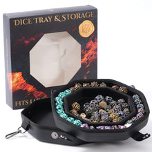 Load image into Gallery viewer, DND Dice Tray - Beautiful Twin Dragon Design on Faux Leather