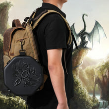 Load image into Gallery viewer, DND Dice Tray - Beautiful Twin Dragon Design on Faux Leather