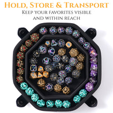 Load image into Gallery viewer, DND Dice Tray - Beautiful Twin Dragon Design on Faux Leather