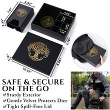 Load image into Gallery viewer, The All-in-One Game Roamer - DND Dice Tray, Large Tower and Storage for Random Rolls (Gold)