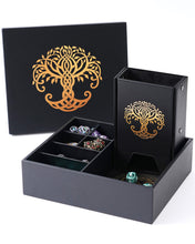 Load image into Gallery viewer, The All-in-One Game Roamer - DND Dice Tray, Large Tower and Storage for Random Rolls Gold