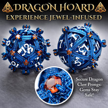 Load image into Gallery viewer, Metal DND Dice Set - Unique Jeweled Dragon Hoard Orb Design