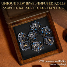 Load image into Gallery viewer, Metal DND Dice Set - Unique Jeweled Dragon Hoard Orb Design