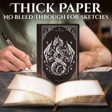 Load image into Gallery viewer, Linen Notebook with Stunning Dragon Design (240 Pages) for DND
