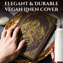 Load image into Gallery viewer, Linen Notebook with Stunning Dragon Design (240 Pages) for DND