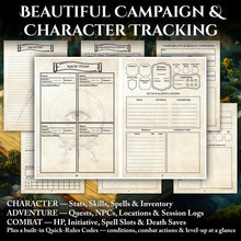 Load image into Gallery viewer, Soar Forge Character Notebook Journal Ring Binder for D&D
