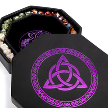 Load image into Gallery viewer, DND Dice Tray Celtic Knot & World Tree (All Variations) Purple