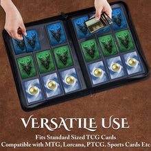 Load image into Gallery viewer, Star Mage Trading Card Binder - 432 Side-Loading Pockets (Silver with Red Gem)