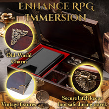 Load image into Gallery viewer, Vintage Dice Tray & Rolling Box for DND and RPG