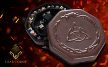 Load and play video in Gallery viewer, DND Dice Tray Celtic Knot for Dungeons and Dragons - Perfect Dice Rolling Tray & Dice Case for RPG Games to Protect Dice