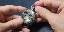 Load and play video in Gallery viewer, Micro Metal Dice Set for DND - MiniChrono’s Tiny Dice in Magic Circle Pocketwatch Case