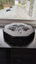Load and play video in Gallery viewer, DND Dice Tray - Beautiful Twin Dragon Design on Faux Leather