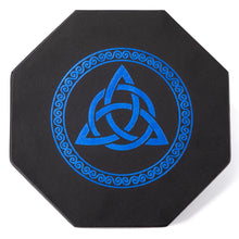 Load image into Gallery viewer, DND Dice Tray Blue Celtic Knot & World Tree