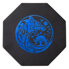 Load image into Gallery viewer, DND Dice Tray Blue Wolf & World Tree