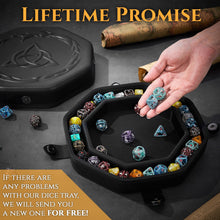 Load image into Gallery viewer, DND Dice Tray Celtic Knot for Dungeons and Dragons - Perfect Dice Rolling Tray & Dice Case for RPG Games to Protect Dice