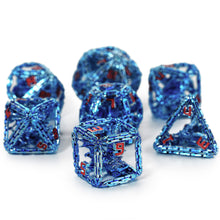 Load image into Gallery viewer, Imprisoned Dragon Core DND Dice Set (Blue Tint)
