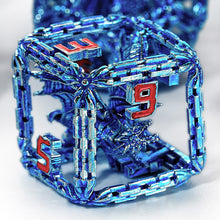 Load image into Gallery viewer, Imprisoned Dragon Core DND Dice Set (Blue Tint)