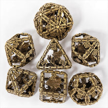 Load image into Gallery viewer, Imprisoned Dragon Core DND Dice Set (Bronze)