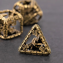 Load image into Gallery viewer, Imprisoned Dragon Core DND Dice Set (Bronze)