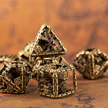 Load image into Gallery viewer, Imprisoned Dragon Core DND Dice Set (Bronze)