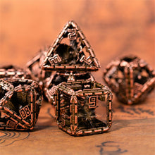 Load image into Gallery viewer, Imprisoned Dragon Core DND Dice Set (Copper)