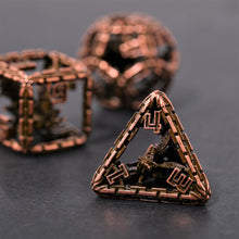 Load image into Gallery viewer, Imprisoned Dragon Core DND Dice Set (Copper)