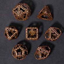 Load image into Gallery viewer, Imprisoned Dragon Core DND Dice Set (Copper)