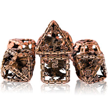 Load image into Gallery viewer, Imprisoned Dragon Core DND Dice Set (Copper)