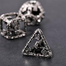 Load image into Gallery viewer, Imprisoned Dragon Core DND Dice Set (Iron)