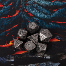 Load image into Gallery viewer, Ancient Cracked Iron Ruin Metal Dice Set