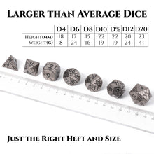 Load image into Gallery viewer, Ancient Cracked Iron Ruin Metal Dice Set