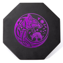 Load image into Gallery viewer, DND Dice Tray Purple Wolf & World Tree