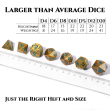 Load image into Gallery viewer, Polyhedral Metal Dice Set for DND - Crack Design (All Variations)