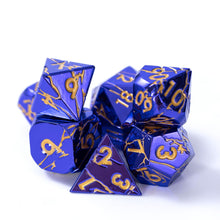 Load image into Gallery viewer, DND Metal Dice - Cracked Purple Sky Lightning

