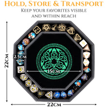 Load image into Gallery viewer, DND Dice Tray 3 Interlocked Triangles (Valknut) and Dragon Design (ALL VARIATIONS)
